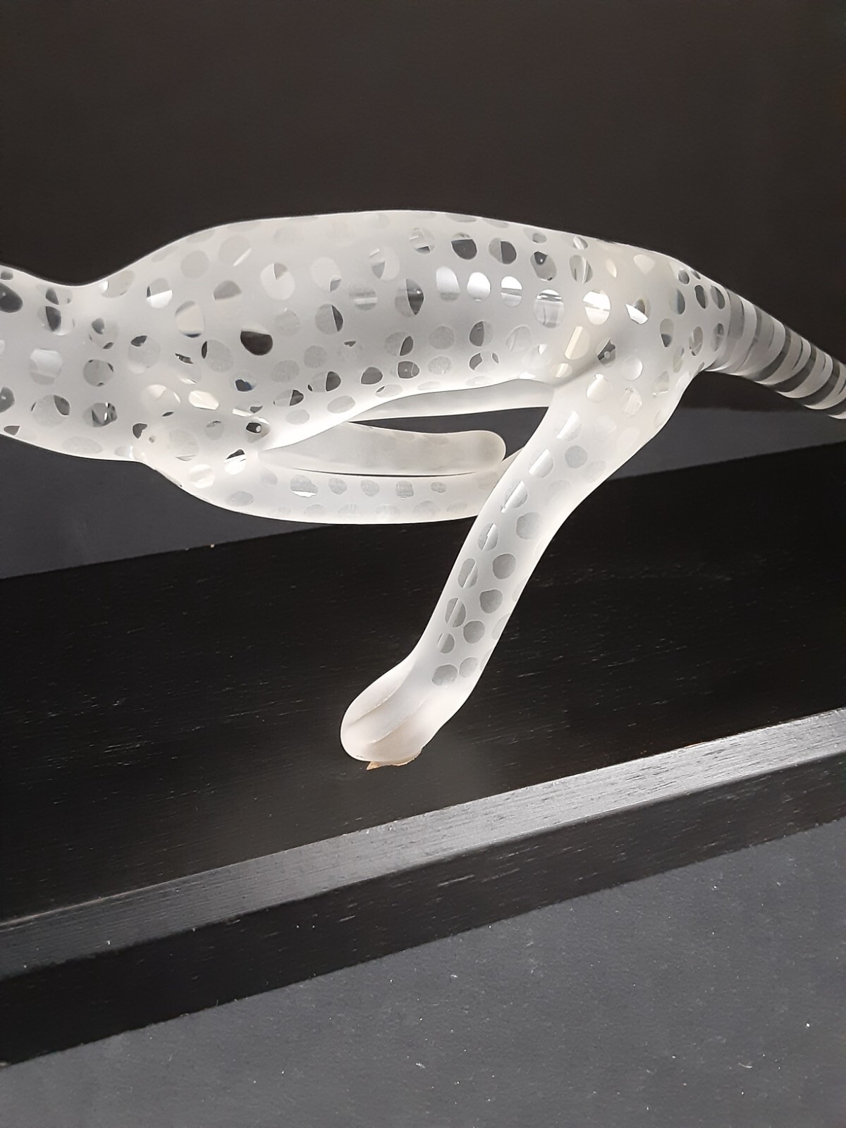 Vintage 1998 MILON TOWNSEND ART GLASS Sculpture Running Cheetah