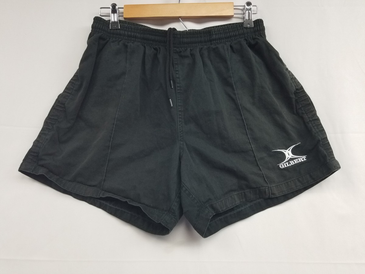 Gilbert Men's Rugby Shorts - Kiwi Pro Cotton Twill With Elastic Waist & Side Pockets
