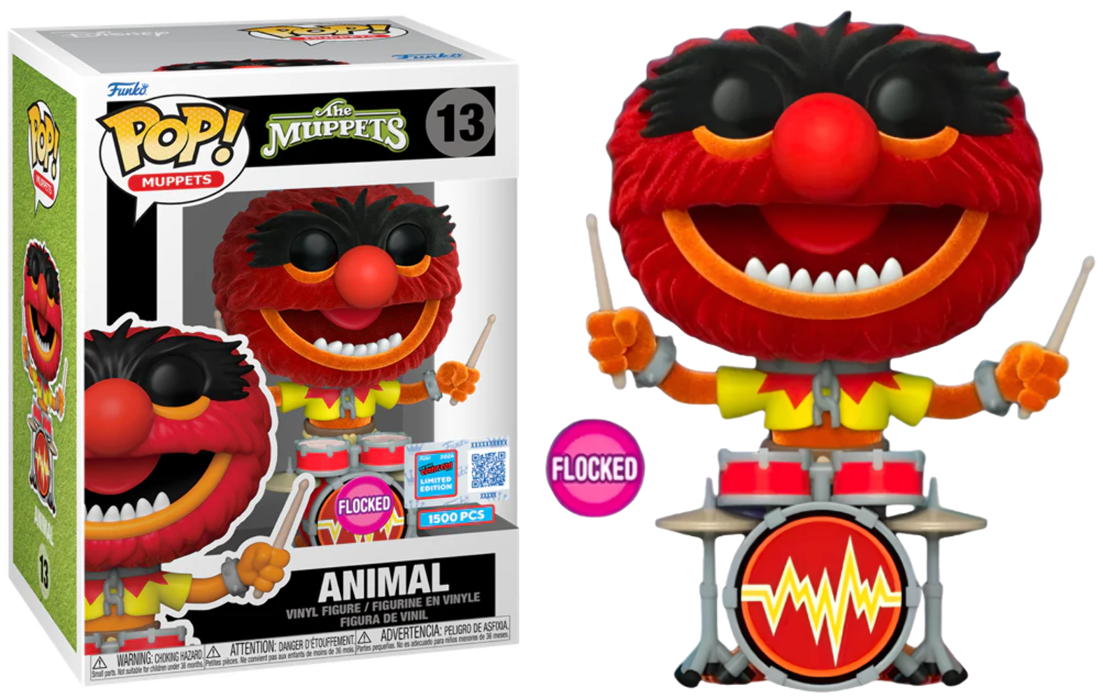 Funko POP! Muppets: The Muppets - Animal [Playing Drums](Flocked)(2024 NYCC 1500