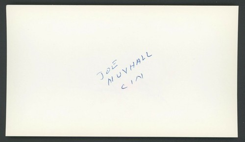 Joe Nuxhall AUTOGRAPHED 3x6" Auto Index Card MLB Cincinnati Reds Baseball - Picture 2 of 3