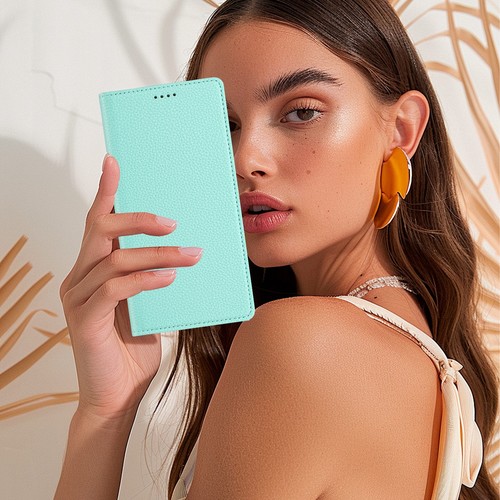 Funda de teléfono de cuero segura RFID con tapa magnética para iPhone 16 Pro 15 16e 14 13 - Imagen 63 de 120