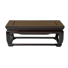 7.25" Mahogany Brown Rectangular Curve Legs Wood Display Stand Riser ws4289