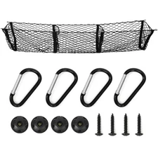 Universal Pickup Truck Bed 3 Pocket Cargo Net Envelope Elastic Mesh Organizer