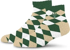 2 Pairs For Bare Feet NBA womens Nba Diamond Cozy Sock Osfm Milwaukee Bucks