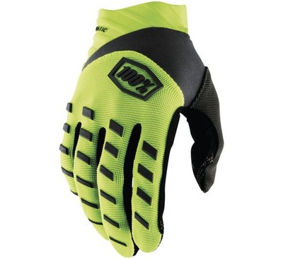100% 10028-475-07 Youth Airmatic Gloves Youth XL Flo Yellow