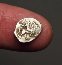 M28-191  Russia, Ivan the Terrible (1530-1584AD), silver denga, 1535-1538AD Tver