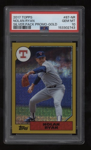 2017 Nolan Ryan PSA 10 Topps Silver Pack Gold Refractor #34/50 Jersey Number
