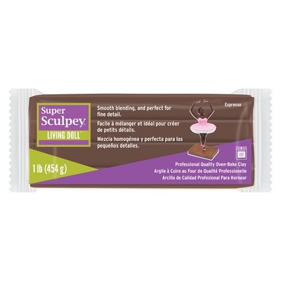 Super Sculpey Living Puppe 1 Pfund Ton-Espresso - ZSLD5