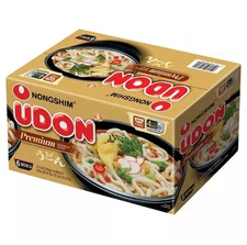 Nongshim Udon Noodle Soup Bowl, 9.73 Ounce (6 Count) Product of Korea