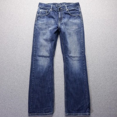 Helix Jeans Boys 18 Blue Slim Boot Denim Embroidered Back Pocket Classic Style