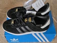 Image of Adidas Gazelle Trainers. Size 4. Black-White-Gold. New. SPECIAL EDITION. 🖤💛🤍