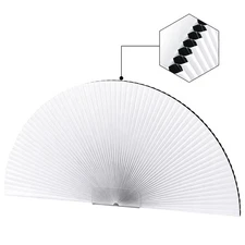 2 Packs Arch Window Shades Blackout Half Circle Cellular Shades, Pleated Blin...