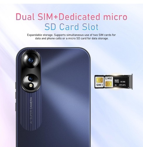 JoyHandy 4G Dual SIM Smartphone, 32GB ROM 128GB Extension, Big 6.3'' Android - Bild 4 von 4