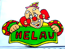 Gabis Window Color Bilder Deko Fasching Karneval  Clown  Helau & Alaaf  v.Bilder
