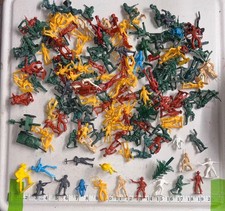 Mixed Color Plastic Toy Soldiers Figures Set MPC Tim Mee over 150 pc