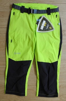NEU!  3/4 Damen Funktionshose Wanderhose Klettern Fahrrad 36 gelbgrün schwarz
