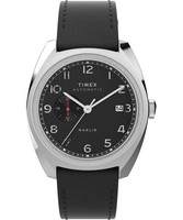 Automatisch Herrenuhr Timex Marlin TW2V62100 Leder Schwarz