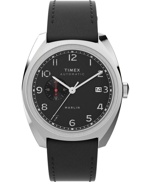 Automatisch Herrenuhr Timex Marlin TW2V62100 Leder Schwarz-image
