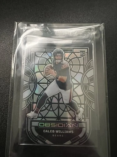 Caleb Williams 2024 Panini Obsidian #11 Black Stained Glass Rookie RC Bears