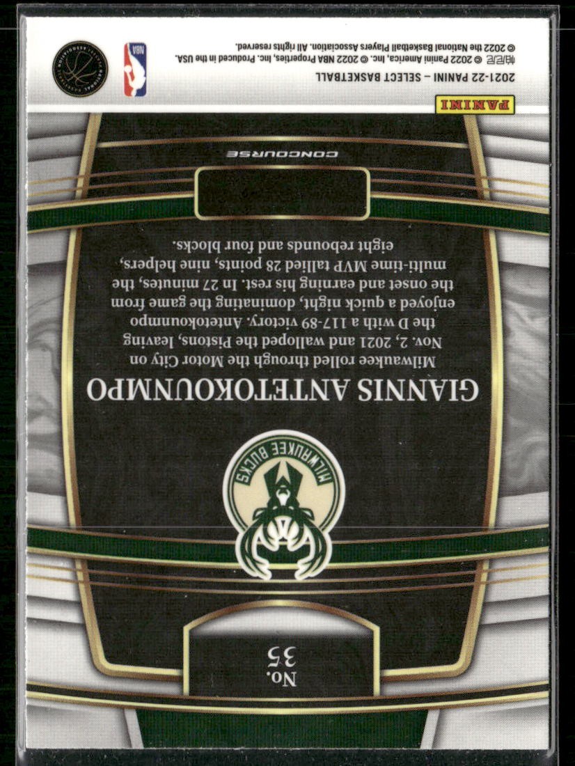 2021-22 Panini Select #35 Giannis Antetokounmpo | eBay