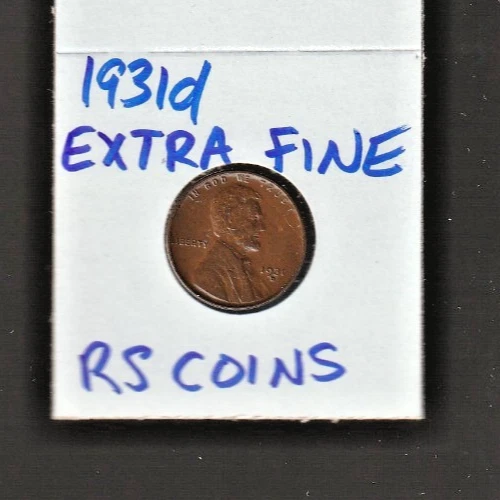 1931D   XF LINCOLN  CENT ~ TOUGH to get HI GRADE **EXTRA FINE** #24Z free ship