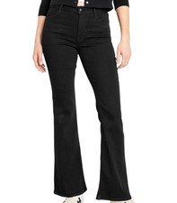 Old Navy High Rise Wow Flare Jeans Black Women Size 6 Waist 30" Inseam 32" NWT