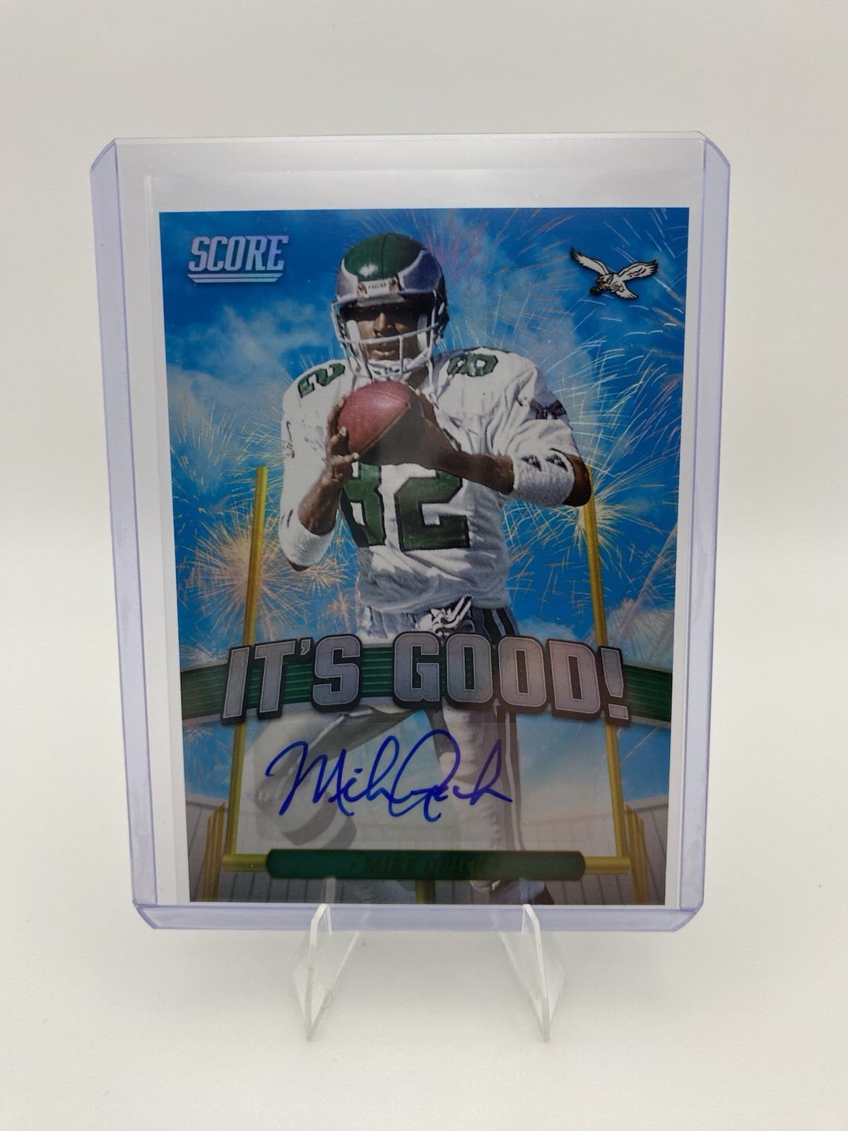MIKE QUICK 2025 PANINI SCORE FOOTBALL IT'S GOOD! AUTOGRAPH #IGG-MOK EAGLES AUTO