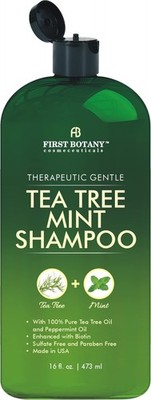 First Botany Tea Tree Oil Shampoo For Itchy Scalp, Sulfate Free, 16 Fl Oz