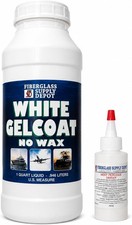 White Gelcoat no Wax Quart  MEKP .5oz 
