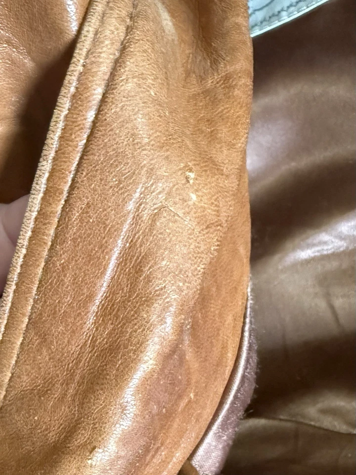 Винтажный MCM London туман мужской размер 46 кожаный блейзер пальто карарамель желтовато-коричневый коричневый жакет - Изображение 3 из 4