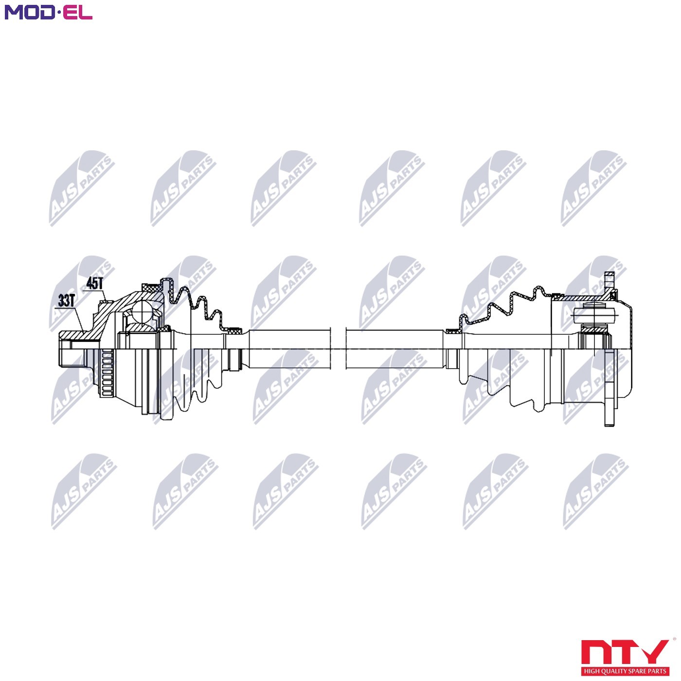 DRIVE SHAFT NPW-AU-095 FOR SKODA VW PASSAT/B5.5 AUDI BSV/BPZ/AVB 1.9L 4cyl 2.0L