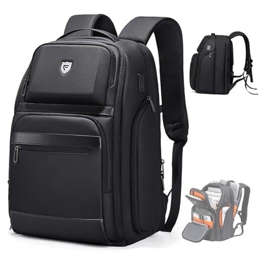 Travel Laptop Backpack for Men, Expandable Water Black Travel Backpacks