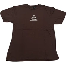 HUF Chest Logo Size XL Brown Tee (Retail Price $35)