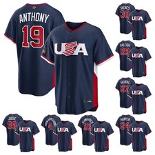 NWT Men's USA Baseball Navy 2026 World Baseball Classic Jersey XS-5XL