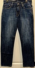 Lucky Brand 221 Men's Straight Dark Wash Stretch Denim Jeans Size 32 x 32