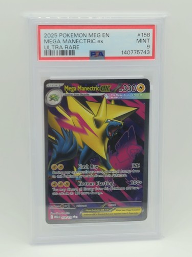 2025 Pokemon Mega Evolution Manectric ex Ultra Rare #158/132 PSA 9