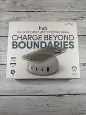 Tylt Hub Wireless Charging Station w/ 3 USB-C + 1 USB-A Ports