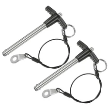 2Pcs t Handle Lock Pins, 8mm Dia. 70mm Usage Long Push-Button Ball Locking Pin