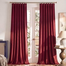 RYB HOME Velvet Curtains 108 Inches Long, Extra Long High Ceiling Curtains