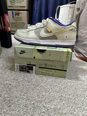 Size 11 - Nike Union LA x Dunk Low Passport Pack - Court Purple. Preloved.