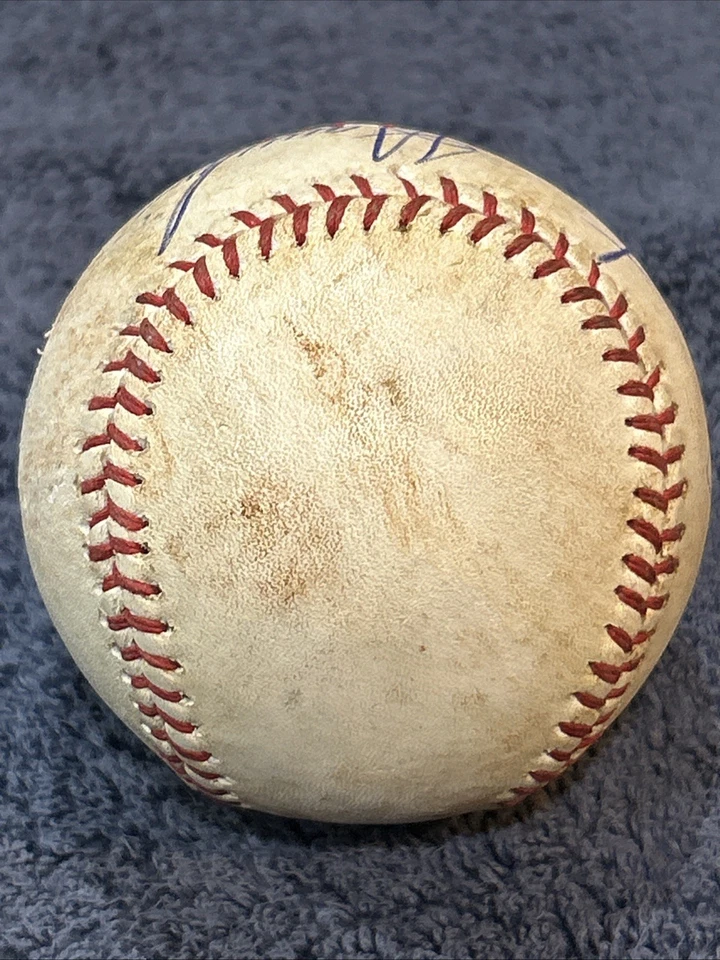 Pelota de béisbol firmada por Courtney Hawkins autografiada y Foto 4 de 4