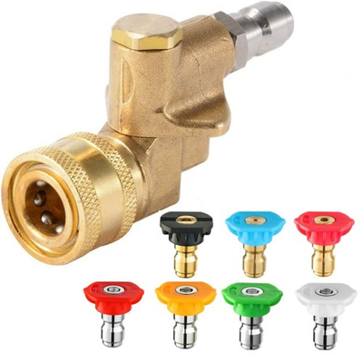#ad 7 Nozzle Tip Pressure Washer Spray Quick Connect Pivot Adapter Coupler 5 Angle $15.99