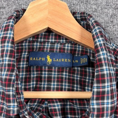 Ralph Lauren Button Down Shirt Mens Large Multicolor Plaid Long Sleeve Cotton image 3