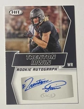 2019 Sage HIT Rookie Autograph Signatures Black #A37 Trenton Irwin Rc Auto