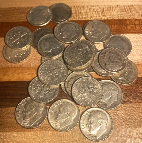 Photo of a 1955-P Roosevelt Dime from an eBay listing that sold on Jun 30, 2026