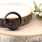 8mm Sleek Black Tungsten Band Blue Brushed Faceted Christmas Gifts Ring for Her — photo 3