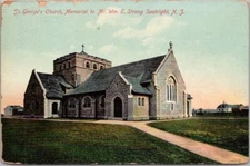 1909 SEABRIGHT, New Jersey Postcard "St. George's Church" Wm. E. Strong Memorial