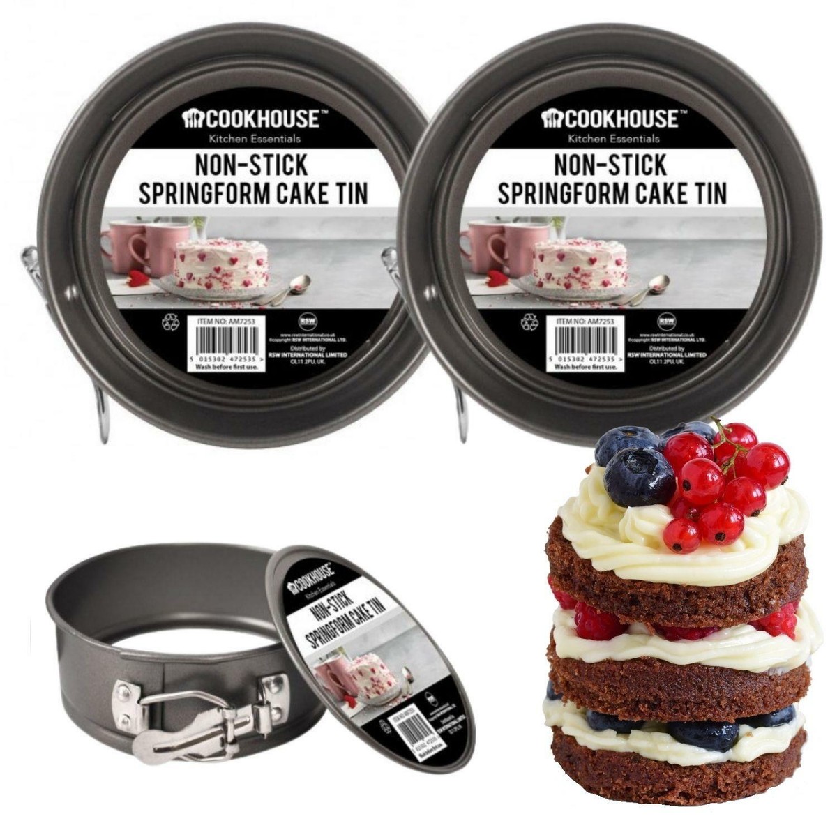 Mini Cake Tin Non-Stick Springform With Loose Base 12,5 cm Cheesecake Tin