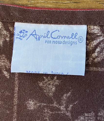 Set Of 4 April Cornell Cotton Placemats Fall Autumn Wildflowers And Leaves Brown - Imagen 5 de 6