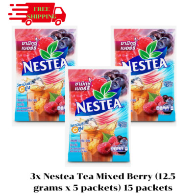 3x Nestea Tea Mixed Berry (12.5 grams x 5 packets)  15 packets